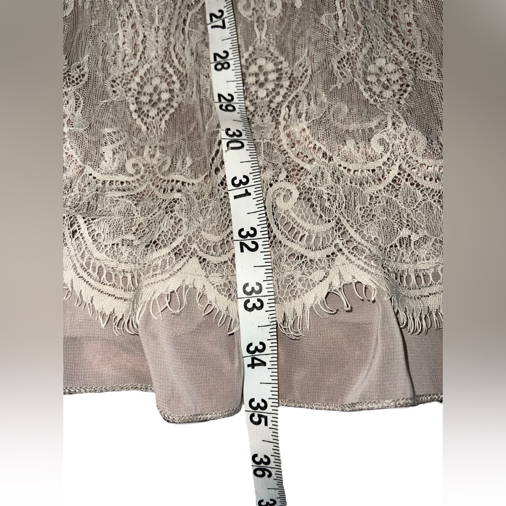 Gimmicks by BKE Rose Pink & Taupe Lace Spaghetti Straps Dress Tunic Women’s XS - Picture 10 of 12